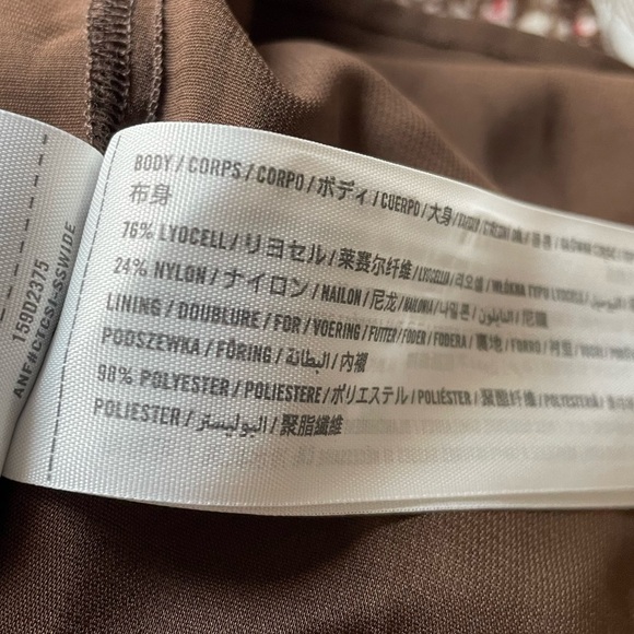 Abercrombie Brown Pink Ditsy Floral Tiered Babydoll Mini Dress Small Coquette - Picture 5 of 7